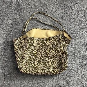 Leopard print large tote